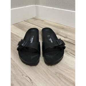 BIRKENSTOCK Madrid Essentials EVA Womens Size 40/9 Black Single Strap Sandals